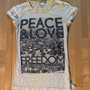 dELiA*s Yellow and Gray Tee